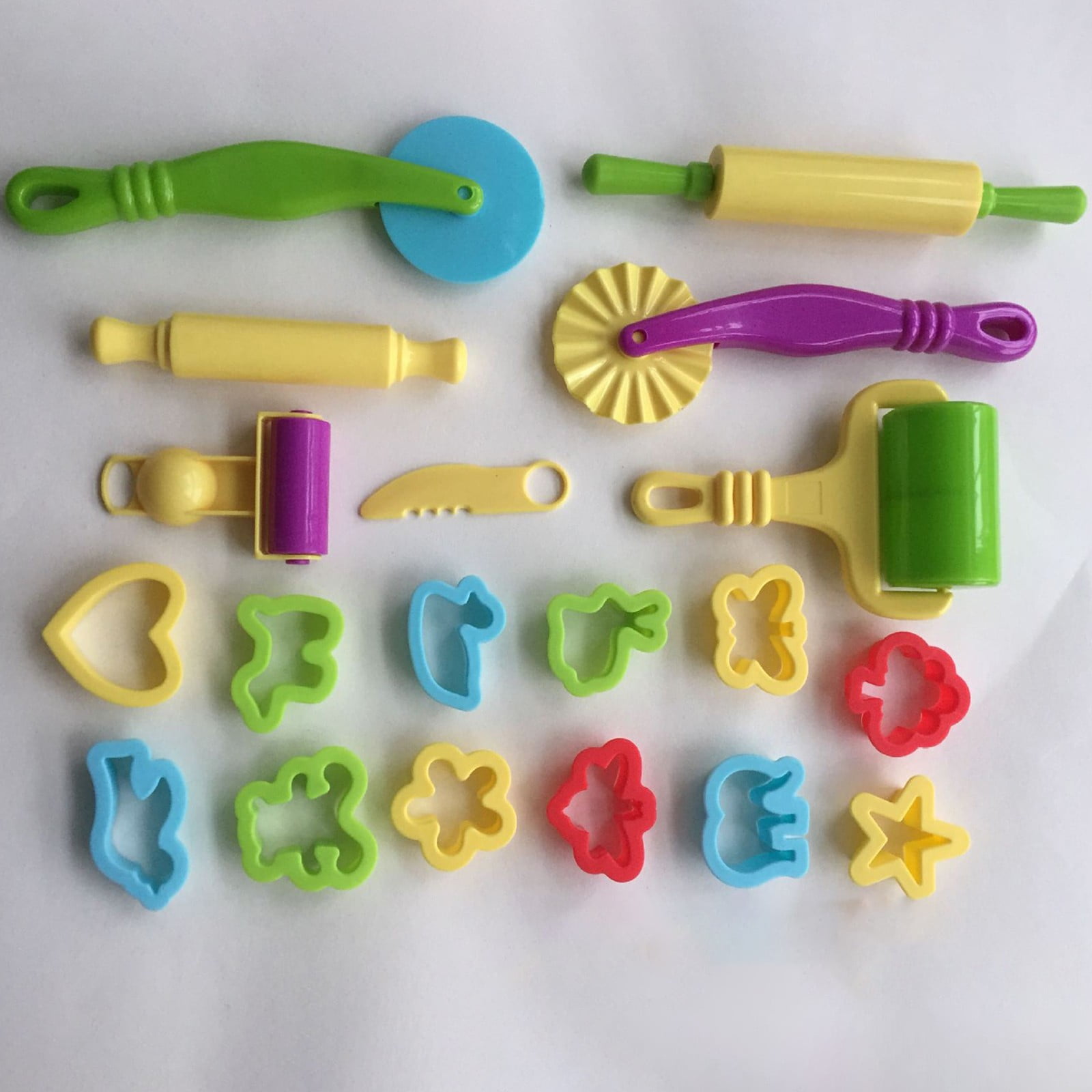 16 Piece Clay And Dough Modeling Tools Kit For Kids Play- Plastic Doug –  Toyrifik Toys
