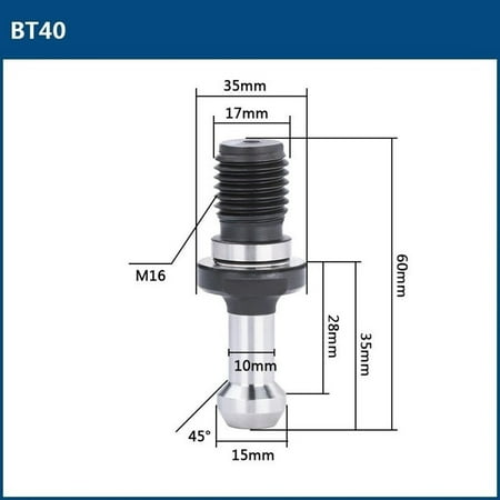 

RANMEI Pulling Stud Retention Knob BT30 BT40 45Degrees Pulling Nail for CNC Mill Tool