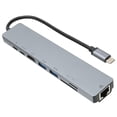 thumbnail image 4 of Hub USB C, Ethernet Adaptatif 10/100mbps Compatible Type C vers RJ45 USB3.0 Station d'Accueil Interface Multimédia USB C HD pour Ordinateur Portable pour Bureau, 4 of 8