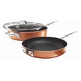 thumbnail image 1 of Gotham Steel StackMaster 3-Piece Aluminum Ultra-Nonstick Cast Textured Ceramic Coating Cookware Set, 1 of 3