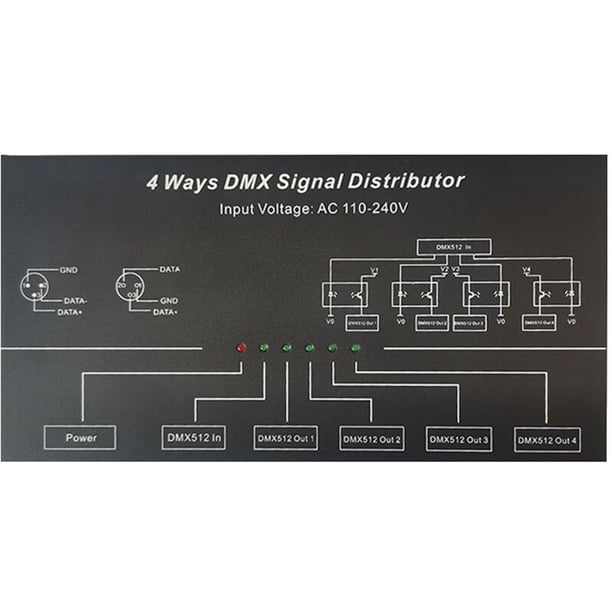 DMX512 Amplifier Splitter DMX512 Signal Repeater 1CH DMX121 4CH 4 ...
