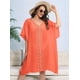 thumbnail image 4 of Vestido Holgado de Crochet para Mujer, Talla Grande, para Verano Naranja Talla Única, 4 of 8