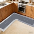 thumbnail image 4 of Uutvery L Shape Kitchen Rug, Non Slip Memory Foam Mat for Cooking, Super Absorbent Floor Mat for Kitchen Bathroom, Machine Washable Carpet 47.2x29.5x17.7 Inches, 4 of 7