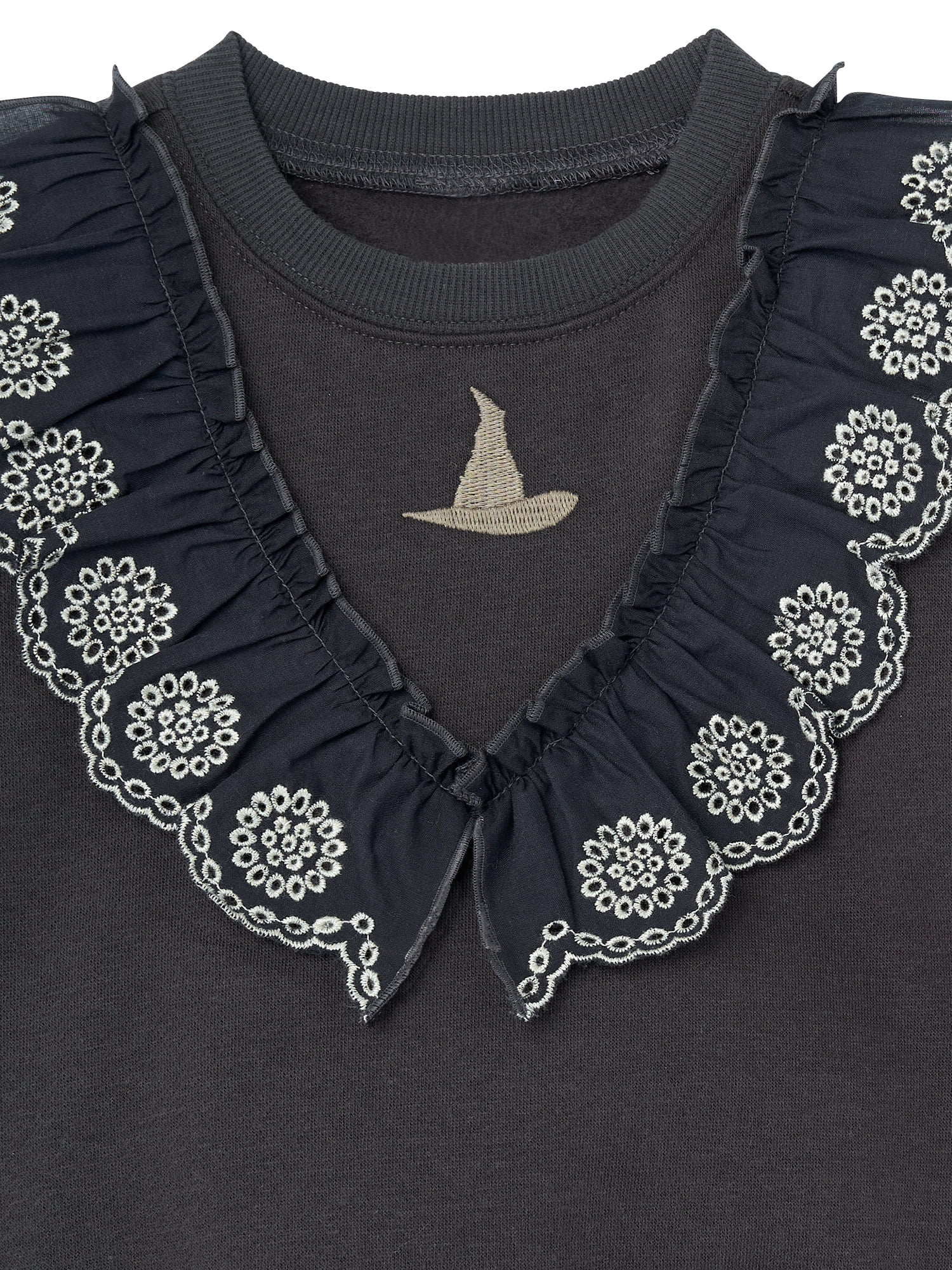Modern Moments Toddler Girl Elphaba Wicked Eyelet Ruffle Sweatshirt, Sizes 12 Months - 5T