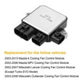 thumbnail image 2 of 1355A408 Radiator Cooling Fan Control Unit Module Replacement For 2003-2007 Mazda 6 3.0L 2002-2005 Mazda Mpv 2002-2006 Mitsubishi Lancer (Except Turbo Evo) Outlander 1C232-19700 Ajy215Sc0 Aj511515Ya, 2 of 5