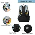 thumbnail image 4 of FORMRS Unisex School Backpack 17" Student Travel Bag with Laptop Compartment, Colorful Leaves, 4 of 7