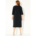 thumbnail image 2 of Catherines Women's Plus Size Bell-Sleeve Lace-Up Shift Dress, 2 of 4