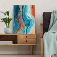 thumbnail image 5 of Abstract Teal Orange Texture Canvas Wall Art, Contrast Tone Print for Living Room, Bedroom, Office, Hotel and Hallway Decor, 5 of 8