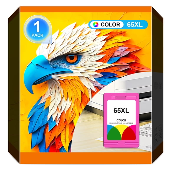 HP Printer Ink 65 for HP 65XL Ink Cartridge Color Compatible for HP 65 Ink Cartridge for Printer Ink 65 for HP DeskJet 3772 3752 3755 3700 Envy 5055 5010