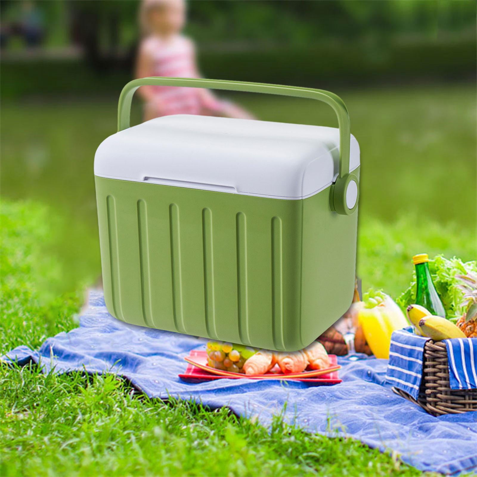 harayaa Cooler Box Carrier 6L with Handle Beverage Storage Organizer Container Ice Chest Green