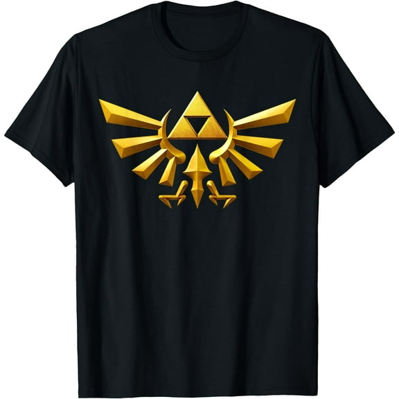 Zelda Hyrule Crest Iconic Golden Triforce DTG Print Unisex T-Shirt