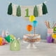 thumbnail image 1 of Banner de borla del primer cumpleaños - Decoración de la trona, guirnalda de tela azul verde, rosa marrón, decoración de fondo para la fiesta, 1 of 6