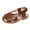 Brown, variant on Big Kid Girls Sandal Toddler Sandal Size 5 Children Shoes Flat Sandals Hollow Beach Shoes Fashion Soft Sole Girls Boys Casual Vs Slides White 2