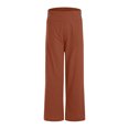 thumbnail image 4 of RFQWOVSR Women's High Waist Button Front Wide Leg Linen Pants with Pockets Loose Fit Casual Summer Trousers L, 4 of 4