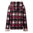 thumbnail image 6 of Womens Jackets Fall Lined Plaid Shacket Fashion Long Sleeve Zipper Flannel Hooded 2025 Trendy Outfits, 6 of 6