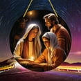 thumbnail image 1 of Fiudx Ofertas del día Adornos de la escena de la natividad Adornos para el árbol de Navidad Juego de adornos colgantes de nacimiento Regalos religiosos sagrados Regalos de la escena de la natividad, 1 of 6