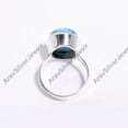 thumbnail image 5 of Natural Blue Larimar Gemstone 925 Sterling Silver Handmade Statement Ring Gift Jewelry for Her, 5 of 5