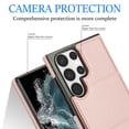 thumbnail image 3 of Allytechgroup Wallet Case for Samsung Galaxy S22 Ultra with Credit Card Slot, PU Leatehr Phone Case with Stand RFID Blocking Shockproof Back Cover for Samsung Galaxy S22 Ultra for Women Men, Rosegold, 3 of 5