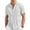 CG07_White, variant on Dwellite Men's Linen Button Down Short Sleeve Shirt Casual Spring Summer Solid Color Beach Wedding Shirts 2026 White 2XL