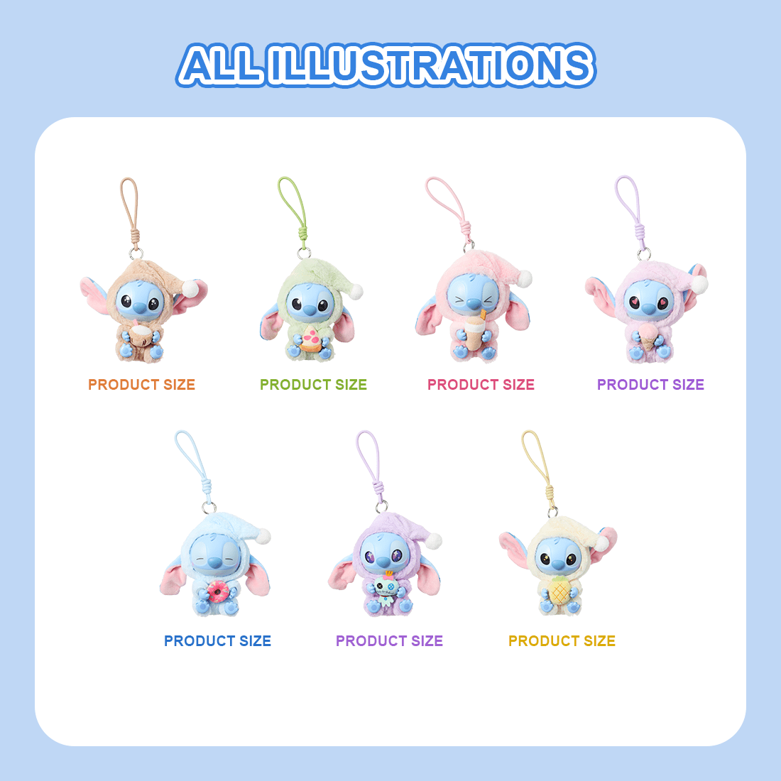 MINISO Disney Stitch Eat Something Before Sleep Blind Box Surprise Plush Toy Collectible  Random One Figure