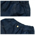 thumbnail image 6 of KAUOD Girls Wide Leg Jeans Kids Baggy Elastic Waist Casual Denim Pants with Pockets Kids Toddler Casual Washed Pants, 6 of 9