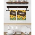 thumbnail image 3 of Sunflowers Kitchen Dish Towels for Drying Dishes Set of 3, Yellow Summer Botanical Elegant Flowers Wooden Waffle Weave Microfiber Hand Tea Bathroom Towels Quick Dry & Absorbent Towel 15.7x23.6, 3 of 7