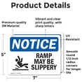 thumbnail image 2 of (2 Pack) Ramp May Be Slippery Sign, 2 of 7