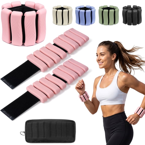 BAGAIL Wrist & Ankle Weights for Women, Home Gym Equipment (2lb–4lb Pair)