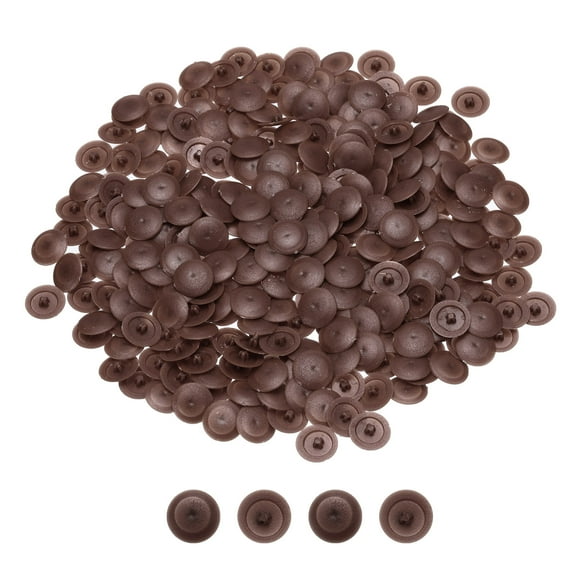 300Pcs Plastic Screw Cap Covers, 12mm Tapping Screw Cover, Light Coffee