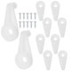 thumbnail image 3 of 100 pcs Glass Door Retainer Clips Mirror Clips Cabinet Glass Retainer Clips with Screws, 3 of 3