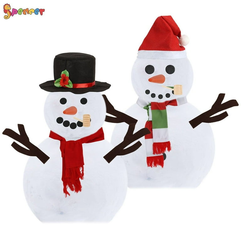 Christmas Snowman Decorating Kit Snowman Making Kit Winter Party Kids Toys  Christmas Holiday Decoration Gift 15PCS 
