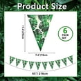thumbnail image 2 of Hegbolke Palm Leaves Pennant Banner Flags, 5 Pack, for Hawaiian Luau Tropical Bachelorette Party Decorations, 2 of 8