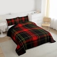 thumbnail image 3 of Castle Fairy Minimalist Plaid Stripes Twin Comforter Sets,Vintage Aesthetic Bedding Set, 3 of 8