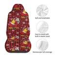 thumbnail image 5 of Yiaed Vintage Santa Skiing Red Plaid Print Car Seat Covers,Universal Auto Seats Protector Fits for Car,SUV Sedan,Truck,Automotive Seat Covers & Accessories(Two packs), 5 of 7