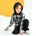 thumbnail image 4 of Younger Tree Toddler Baby Boys Kids Flannel Plaid Shirt Outfits Set Winter Christmas Hoodie Top Pants Clothes 2 PCS for 18-24 Months, 4 of 8
