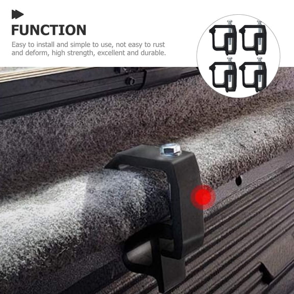 ELAYARD 4pcs Truck Bed Cover Clamps Iron Black Clamping for Vehicle Installation