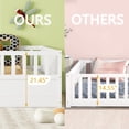 thumbnail image 2 of Bellemave Full Size Floor Bed with Door and Fence,Full Montessori Floor Bed with Guardrails, Wooden Toddler Floor Bed without Bed Slats, Easy Assembly, White, 2 of 10