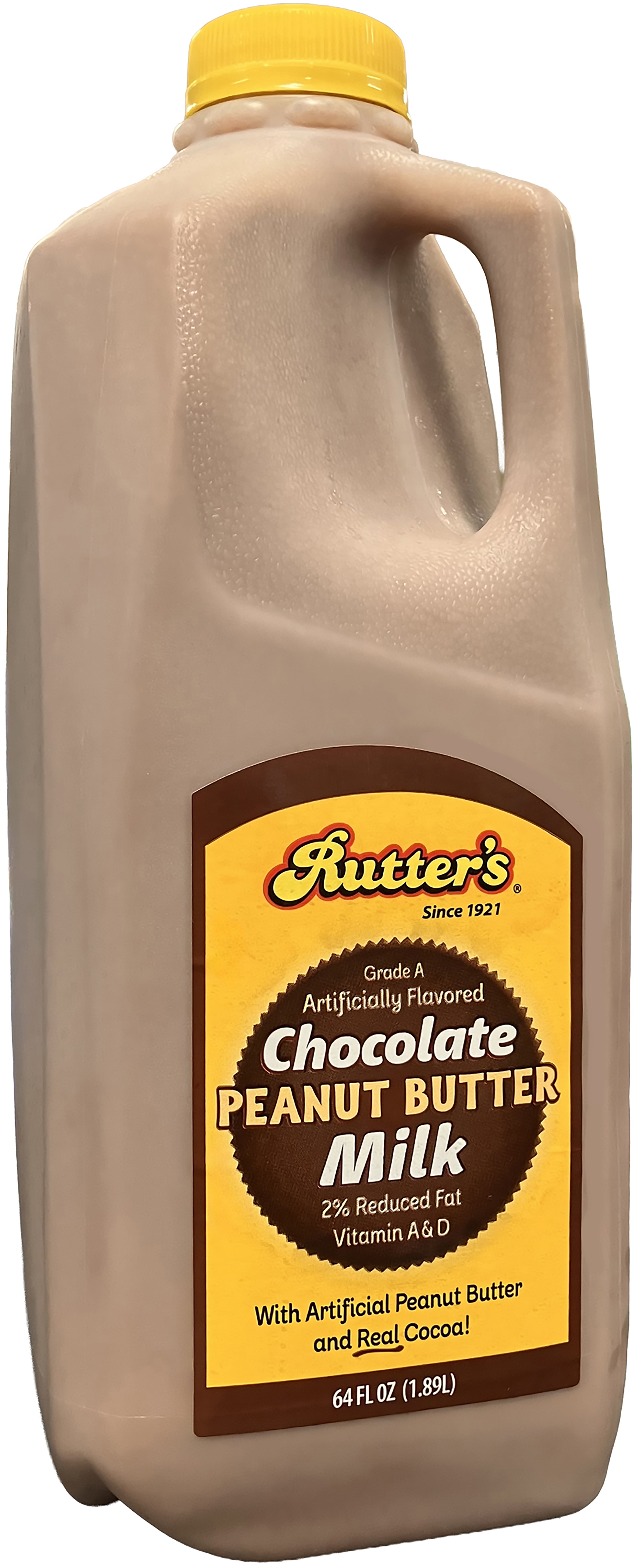 Rutters Chocolate Peanut Butter Milk, Half Gallon, Plastic Jug