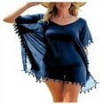 thumbnail image 1 of Maillot de Bain Femme Robe de Plage Maillot de Bain Été Mini Robe Ample Unie Paréo, 1 of 2