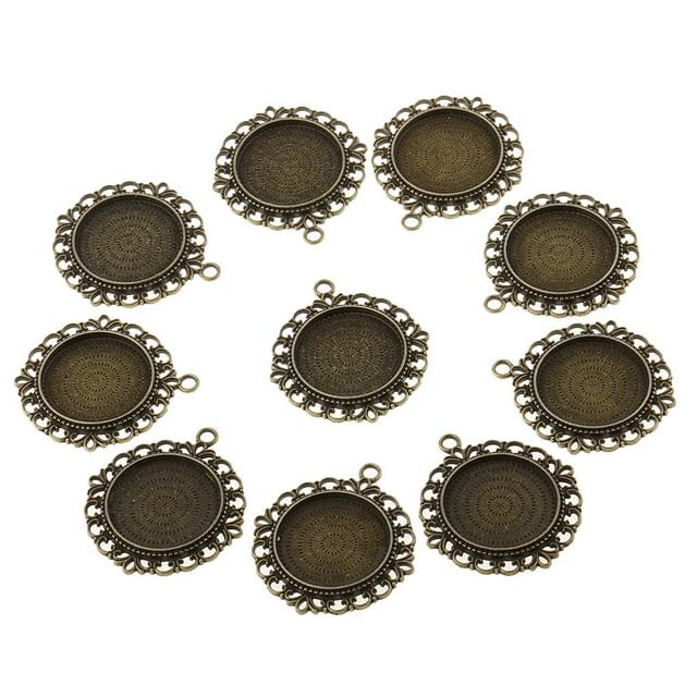 10 Pcs Fijación Base Cabochon Accesorios Artesanía Manualidad Hogar Arte Decoración Bricolaje Coser de utilizar Gloria Marco de cabujón