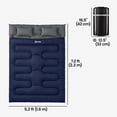 thumbnail image 3 of Outsunny Sac de Couchage Double, Format Grand Lit Sac de Couchage pour 2 Personnes, Bleu, 3 of 10