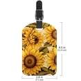 thumbnail image 6 of Square 2Pack PU Leather Sunflower Cruise Luggage Tag with Privacy Cover and Name ID Tag for Travel Handbags Backpacks Luggage Tags, 6 of 6