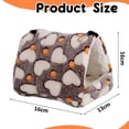 thumbnail image 2 of Cama cálida para hámster de invierno, cama suave y pequeña para mascotas con diseño de gancho para hámster, loro, erizo, conejillo de indias, 2 of 7