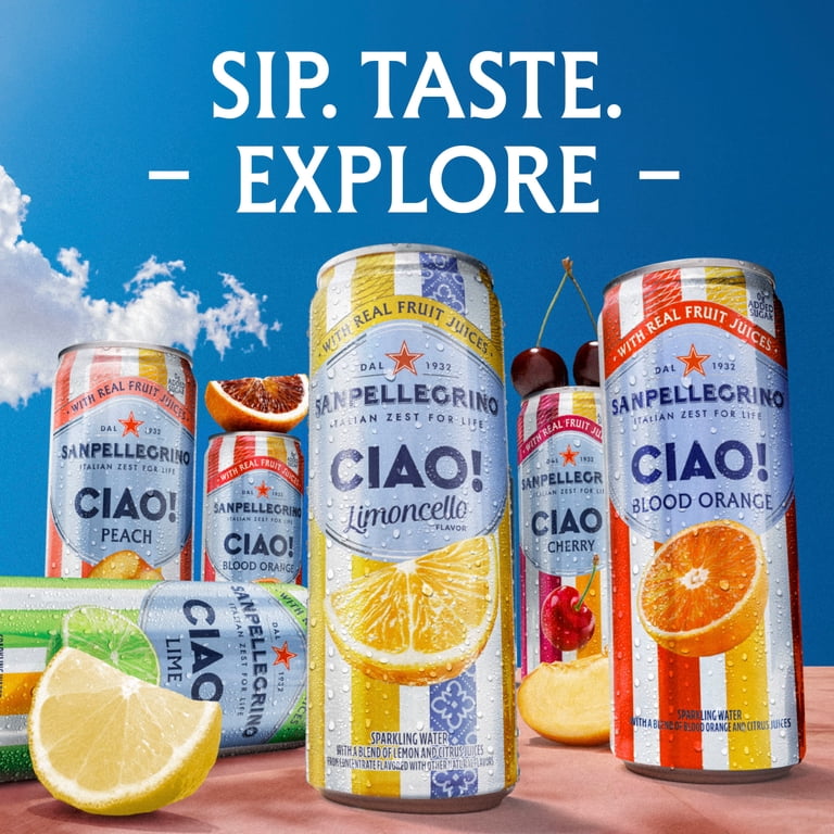 Sanpellegrino CIAO Limoncello Sparkling Water, 11.15 fl oz, 24 Pack photo 5