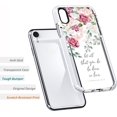 thumbnail image 5 of Case Compatible for iPhone XR, Red Pink Roses Inspirational Encouraging Scripture Bible Verses Christian Quotes Corinthians 16:14 Soft Protective Clear Case for Girls Women Compatible With iPhone XR, 5 of 5