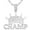 Silver, variant on Hip Hop Fashion Iced Rapper King Crown CHAMP Bling Pendant 20" 14k Gold Plated Rope Chain HC 1292 G (20" Rope Chain)