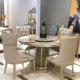 thumbnail image 5 of European Style Light Luxury Solid Wood Small Apartment Dining Table And Chair Combination Modern Family Restaurant Furniture My Lux Decor Round, 5 of 11