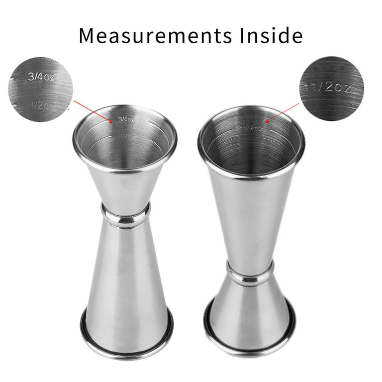 Double Jigger Cocktail Jiggers Barware Alcohol Measuring Tool,18/8