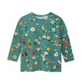 thumbnail image 4 of YOUYEDAIN 3/4 Sleeve Shirts for Teen Girls Kids Size 6-7 Crew Neck Tops Fashion Teen Girls Clothes Lightweight Tshirt Green 6-7 Years, 4 of 4