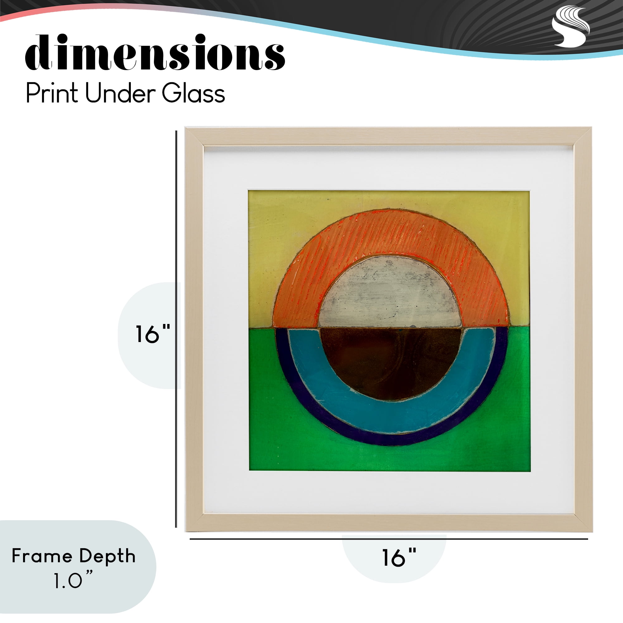 Stupell Industries Balanced Circle Symmetry Birch Framed Print Under Glass, design by Matthew Finger